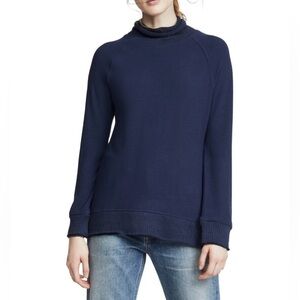 Z Supply | NWT Soft Spun Black Iris Mock Neck Pullover Raglan Knit Sweater S